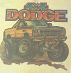4x4 dodge truck vintage t-shirt iron-on transfer